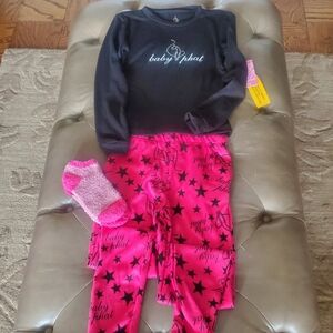 Baby Phat Girls 3 Piece PJ Set Size 10/12